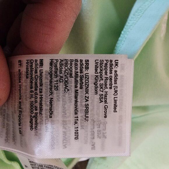 Adidas Women's 3-stripes Baby Tee NWT Green Large - Picture 11 of 11